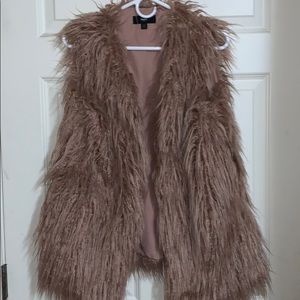 Mauve Fur Vest (worn once)